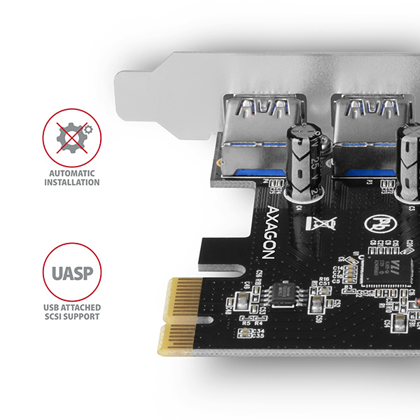 PCEU-430VL PCIe řadič 4x externí SuperSpeed USB