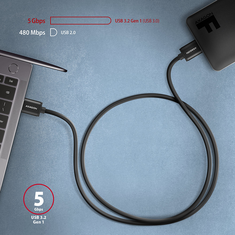 BUMM3-AM10AB SPEED Micro-B USB <> USB-A 3.2 Gen 1 kabel 1 m