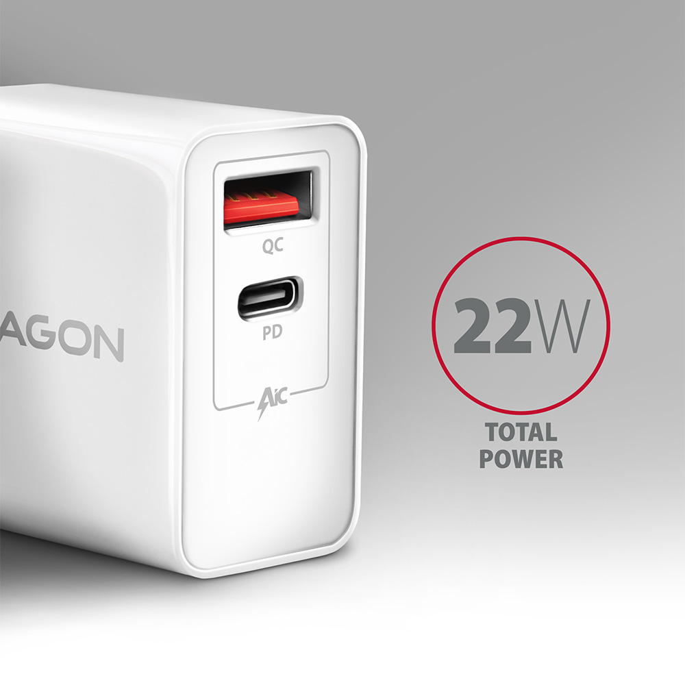 ACU-PQ22W PD & QC wall charger 22W