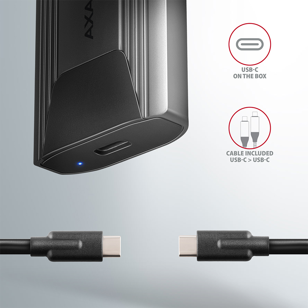 EEM2-GTS SuperSpeed+ USB-C - NVMe M.2 THIN SCREWLESS box