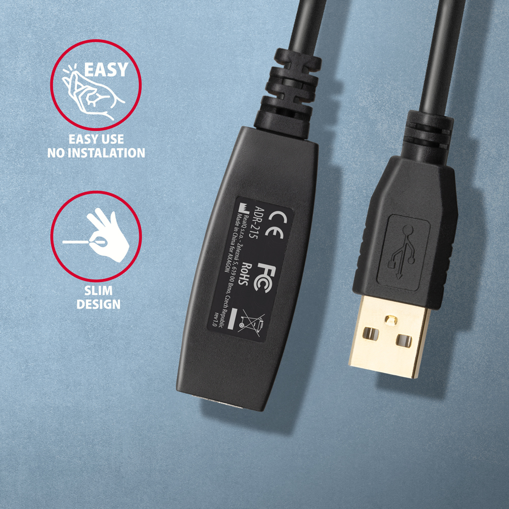 ADR-215 USB repeater kabel 15 m