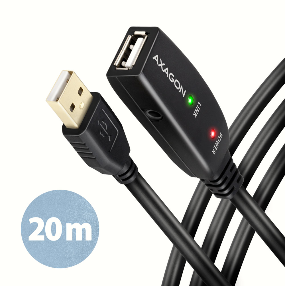 USB-Verlängerungskabel 15 M Mit Signalverstärker | USB 2.0, A-Stecker Auf A-Buchse | Aktiv, Für Festplatten, Drucker & Mehr
