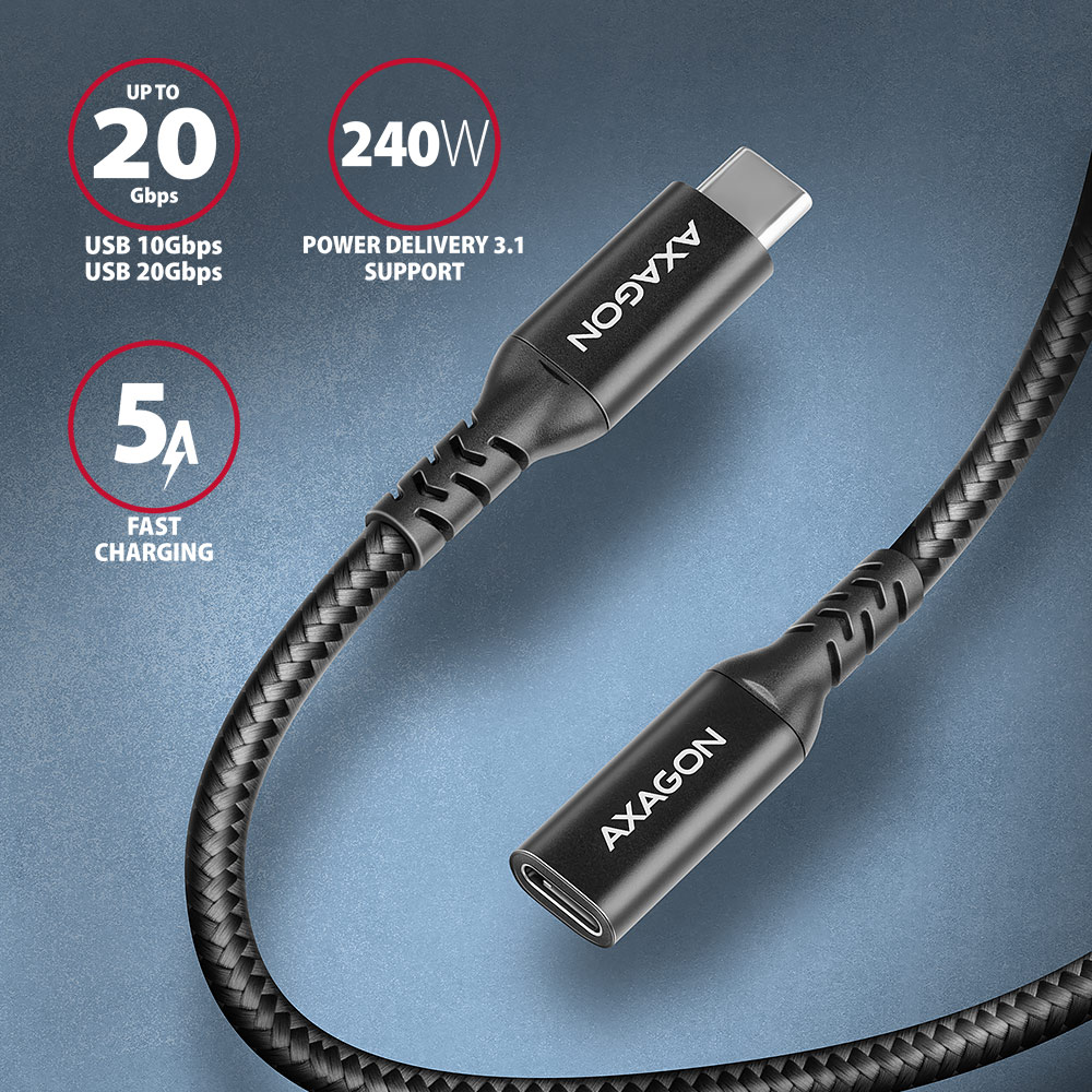 BUCM32-CF05AB SPEED+ USB-C <> USB 20Gbps prodlužovací kabel 0.5 m