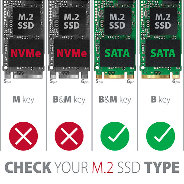 RSS-M2SD SATA M.2 box 2.5"